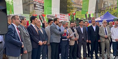 Yeniden Refah Partisi Bursa İl Başkanlığı Özgür Filistin Basın Açıklaması